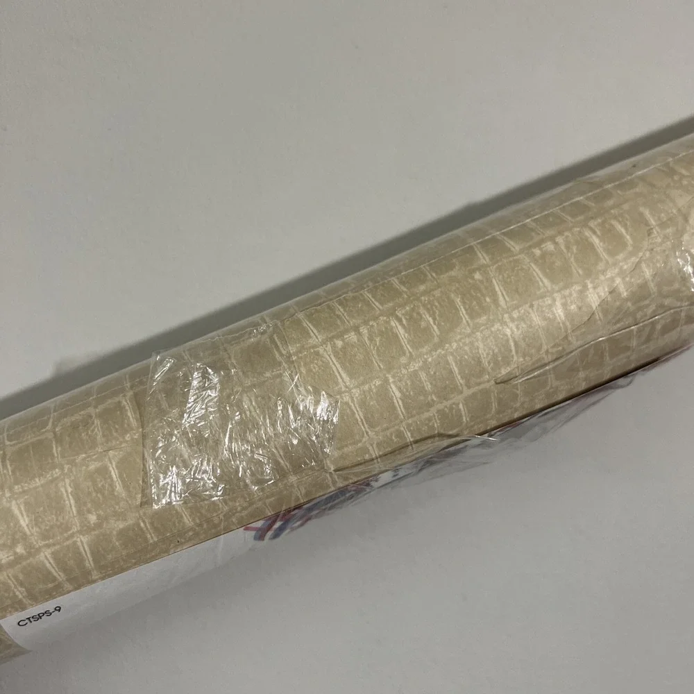 Vintage Imperial Wallcoverings Tan Crocodile Print FM7191 56.37 sq ft Project
